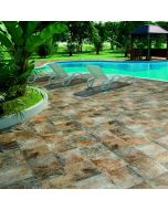 Pavimento cerâmico pedra natural texturizada 33x33cm C3 Caryo