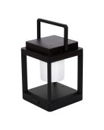 Lâmpada solar usb preta 400lm 5000k ip44 6h
