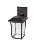 Aplique solar preto 3000k ip44 8h