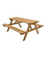 Mesa de piquenique castanha 170x141x71cm feita de madeira GoodHome