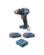 Berbequim de percussão compacto 18V 2×2Ah brushless Erbauer