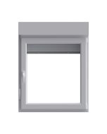 Janela em pvc oscilobatente com Persiana direita 117x80 cm