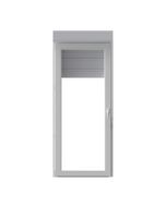 Porta Janela pvc prat branco com persiana 217x90 esquerda