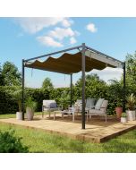 Pérgula com toldo locea 3x3m blooma