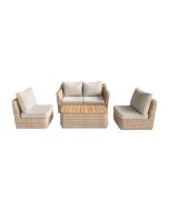 Conjunto de jardim de madeira de acácia para 4 pessoas Elos GoodHome
