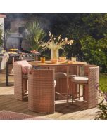 Conjunto de rattan sintético Elos GoodHome para 4 pessoas