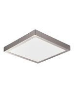 Plafon led de superfície quadrado metálico cromado 30cm Cooke & Lewis
