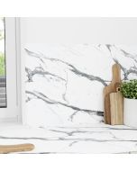 Painel compacto dupla face efeito mármore branco e Venice 300x60cm