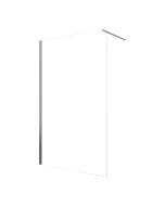 Painel italiano cromado com vidro transparente 120cm Odalia