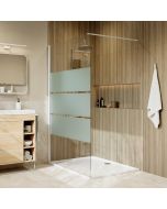 Painel italiano branco com vidro serigrafado 120cm Odalia