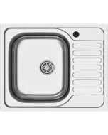 Lava-loiça compacto em inox Jabiri 1 cuba + escorredor 60x50cm Jabiri