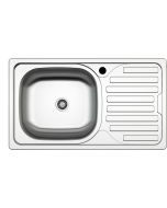 Lava-loiça compacto em inox Jabiri 1 cuba + escorredor 76x43,5cm