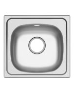 Lava-loiça quadrado em inox Bundt 1 cuba 46,5x43,5cm