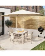 Conjunto de jardim extensível em alumínio Mallia GoodHome 90-180cm para 4 pessoas