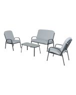 Conjunto de jardim de aço Casima para 4 pessoas