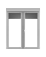 Balconeta PVC abrible 2 folhas branco com estore 217x140cm Geom