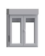 Janela PVC oscilobatente branca com persiana 117x100cm 60mm