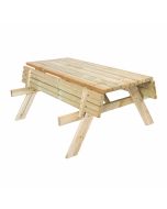 Mesa de piquenique em madeira maciça Gardiun essential  200 x 154 x 74