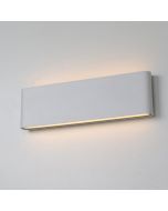Aplique parede LED 20W alumínio ret. exterior y interior 300mm IP54 branco