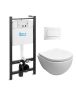 Pack roca active autoclismo + branco br + sanita swiss branco soft-close