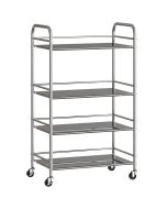 Carrinho de cozinha 60x35x100 cm aço inoxidável color gris Homcom