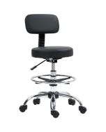 Banco com roda 52x52x92 cm couro sintético Homcom, casa - saúde e beleza