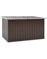 Caixa de arrumação para jardim 171x99x93 cm castanho