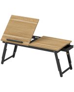 Mesa para cama 83,5x33x34 cm bambu, mdf color marrón Homcom