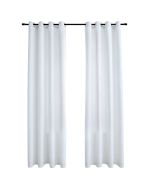 Cortinas blackout c/ argolas metal 2 pcs 140x245 cm branco sujo