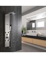 Paineis de duche hidromassagem - auralum - lcd temperatura - aço inoxidável