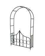 Arco de jardim de aço e fechadura resistente 140x40x240 cm verde