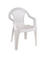 Cadeira de jardim monobloco de resina Braga 54x56x80cm