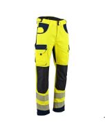 Calça de alta visibilidade reforçada defense com bolsos para joelheiras - t