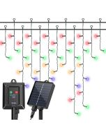 Aigostar cortinas de luz solar de natal para exteriores, 3m + 5m * 0,6m
