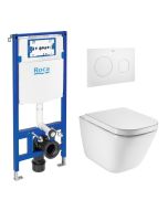 Cisterna roca duplo e botão pl10 branco mate com sanita roca the gap