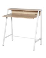 Secretária 84x45x85 cm mdf e metal color marrón Homcom