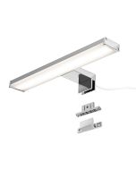 LED 8w 30cm ip44 parede, slim, alumínio cromado, branco neutro