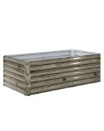Floreira exterior 180x90x57.5 cm aço galvanizado color marrón Outsunny