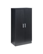 Sapateira notribontaa 2 portas 7 prateleiras 108x55x35 cm preto [en.casa]