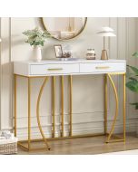 Mesa consola para entrada 1 gaveta branco 85x110x32cm
