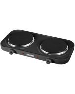 Fogão elétrico duplo mesko ms 6509 preto de 2000 w, 15,5 zonas de cozimento