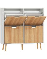 Sapateira 95x26x95 cm bicolor Homcom, casa - móveis de armazenamento