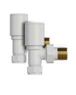 Kibath secador toalhas valve key radiator com acabamento em latão branco