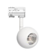 Foco LED branco orientável 10w fenix, trilho trifásico, luz quente 3000k