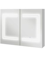 Armário casa de banho com espelho 80x15x65 cm mdf e vidro color blanco