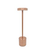 Luminária mesa LED em metal cor cobre, 3 tons reguláveis, 2000mah