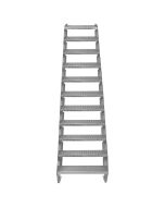 Escada galvanizada ajustável com 11 degraus de 600mm de largura