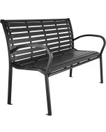 Banco de jardín 3 plazas carga 200 kg 126 x 62 x 81.5 cm preto