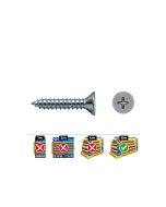Parafuso escareado para folhas. Philips din 7982 5,5x38 zinco. Caixa 250 un