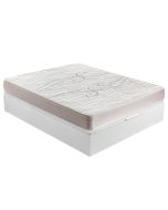 Colchão 135x190cm e sommier com arrumação xfresh premium branco montagem